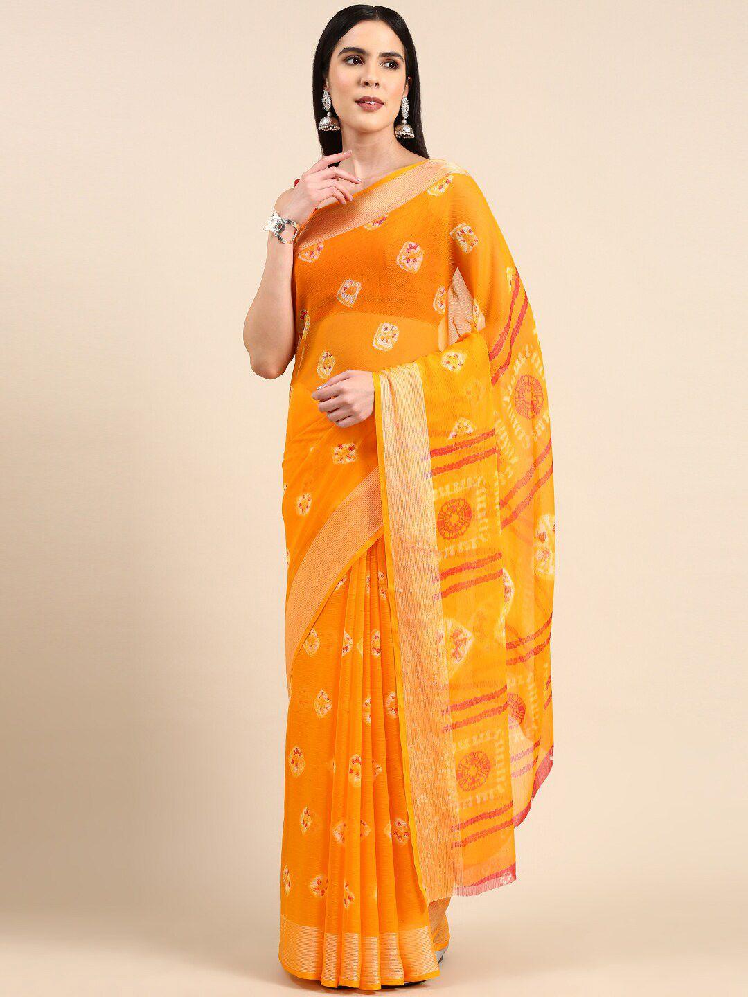 anouk ethnic motifs printed pure chiffon saree