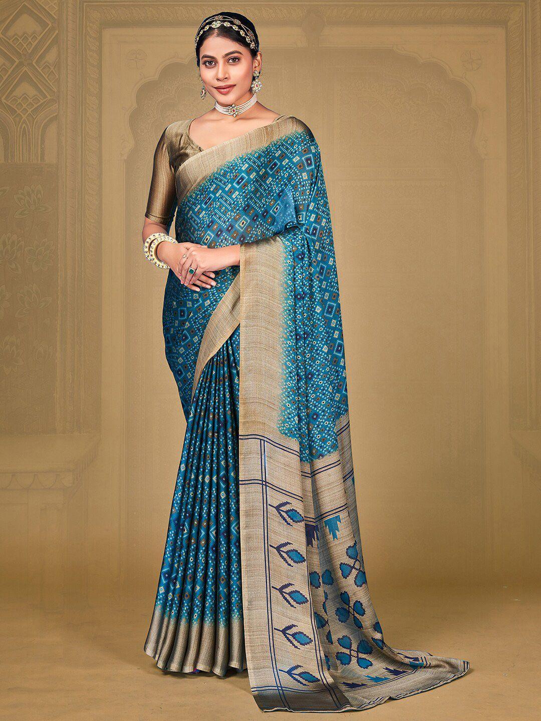 anouk ethnic motifs printed pure chiffon saree