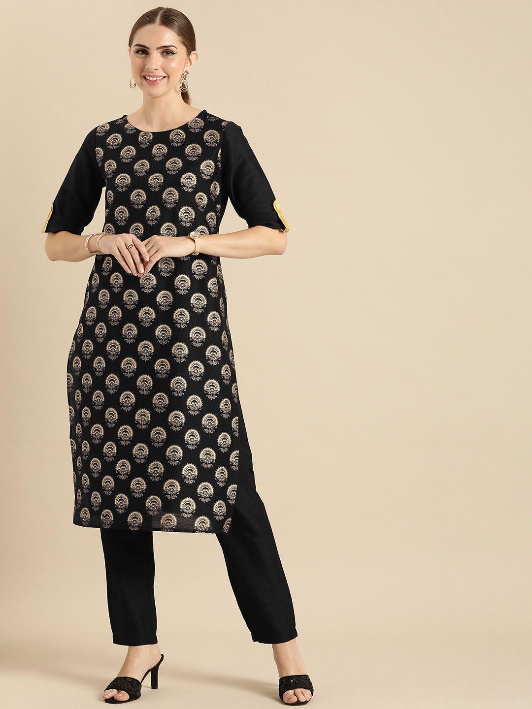 anouk ethnic motifs printed regular kurta with trousers