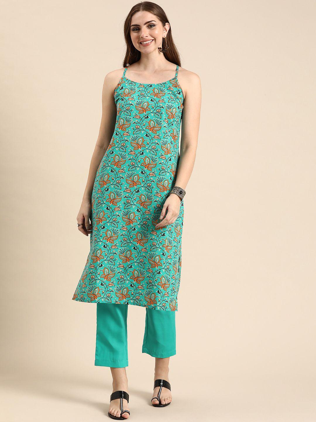 anouk ethnic motifs printed regular kurta with trousers