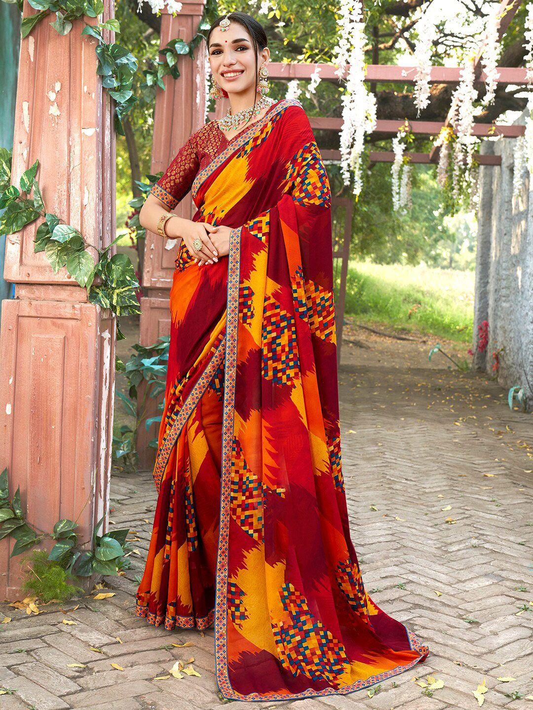 anouk ethnic motifs printed saree