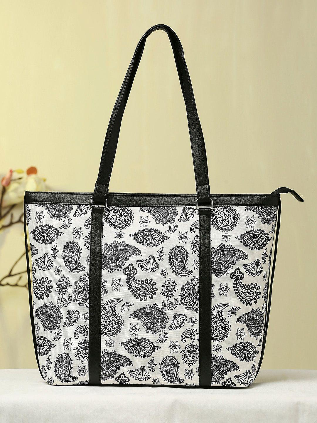 anouk ethnic motifs printed shopper hobo bag