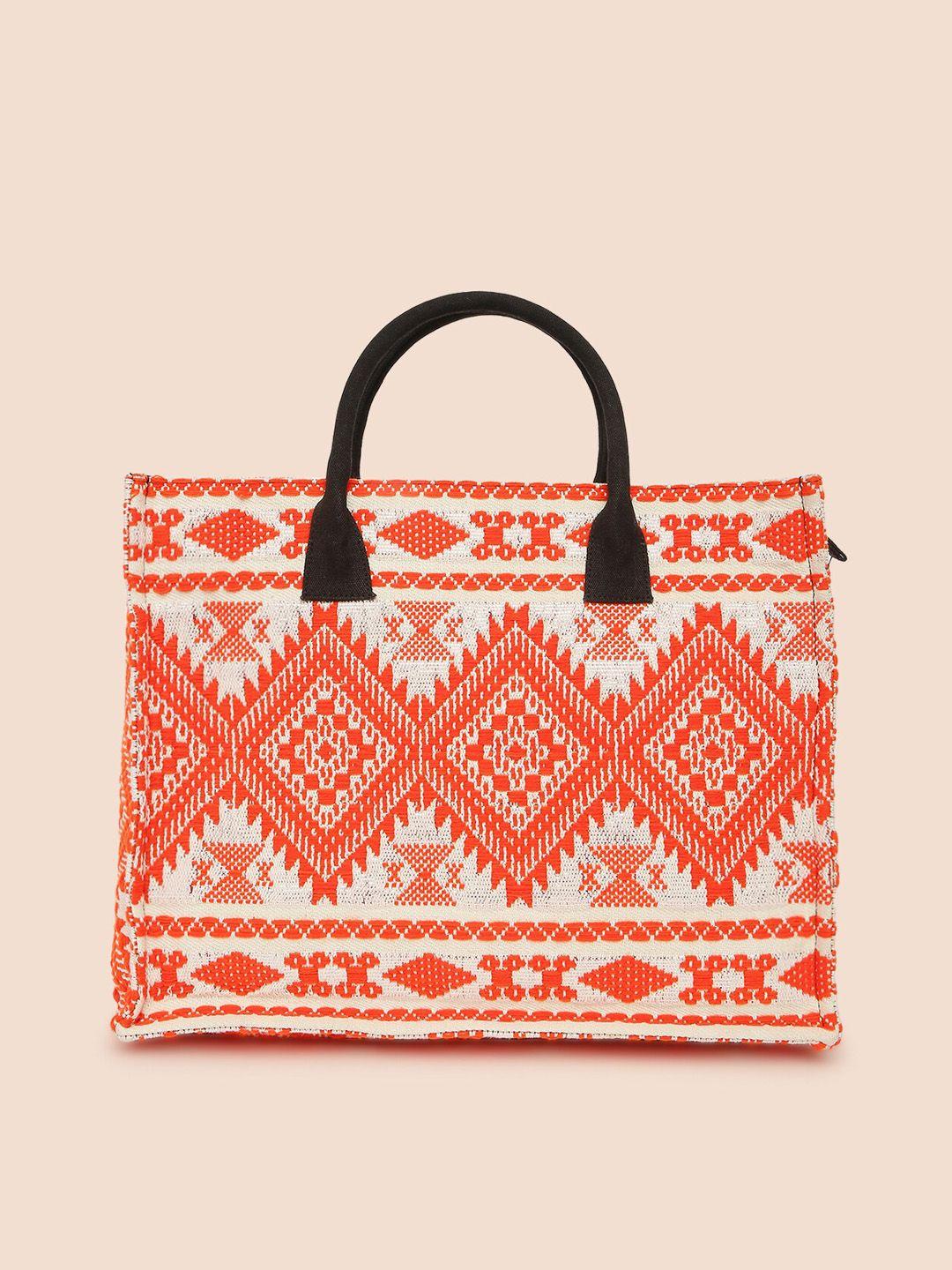 anouk ethnic motifs printed shopper tote bag