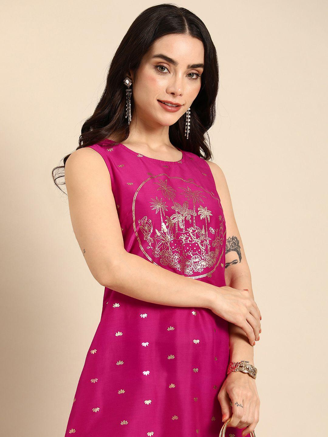 anouk ethnic motifs printed sleeveless kurta