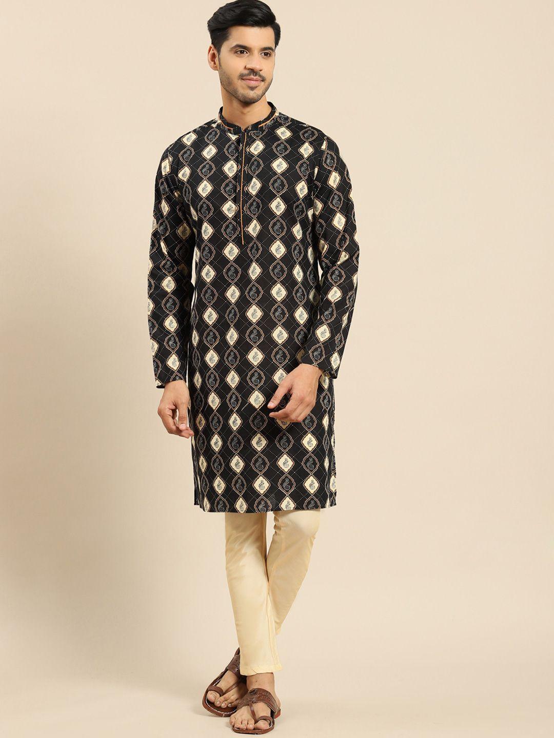 anouk ethnic motifs printed straight kurta