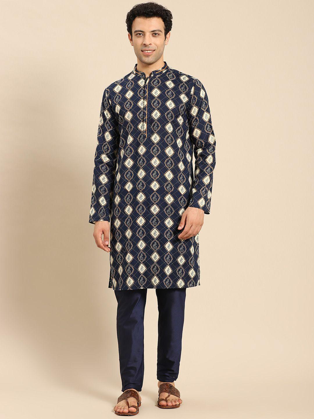 anouk ethnic motifs printed straight kurta