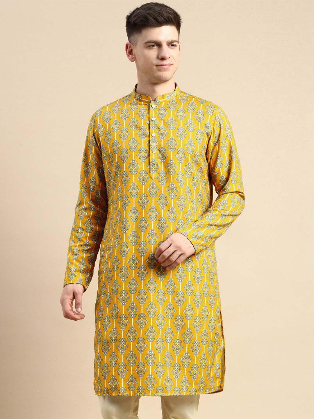 anouk ethnic motifs printed thread work straight kurta