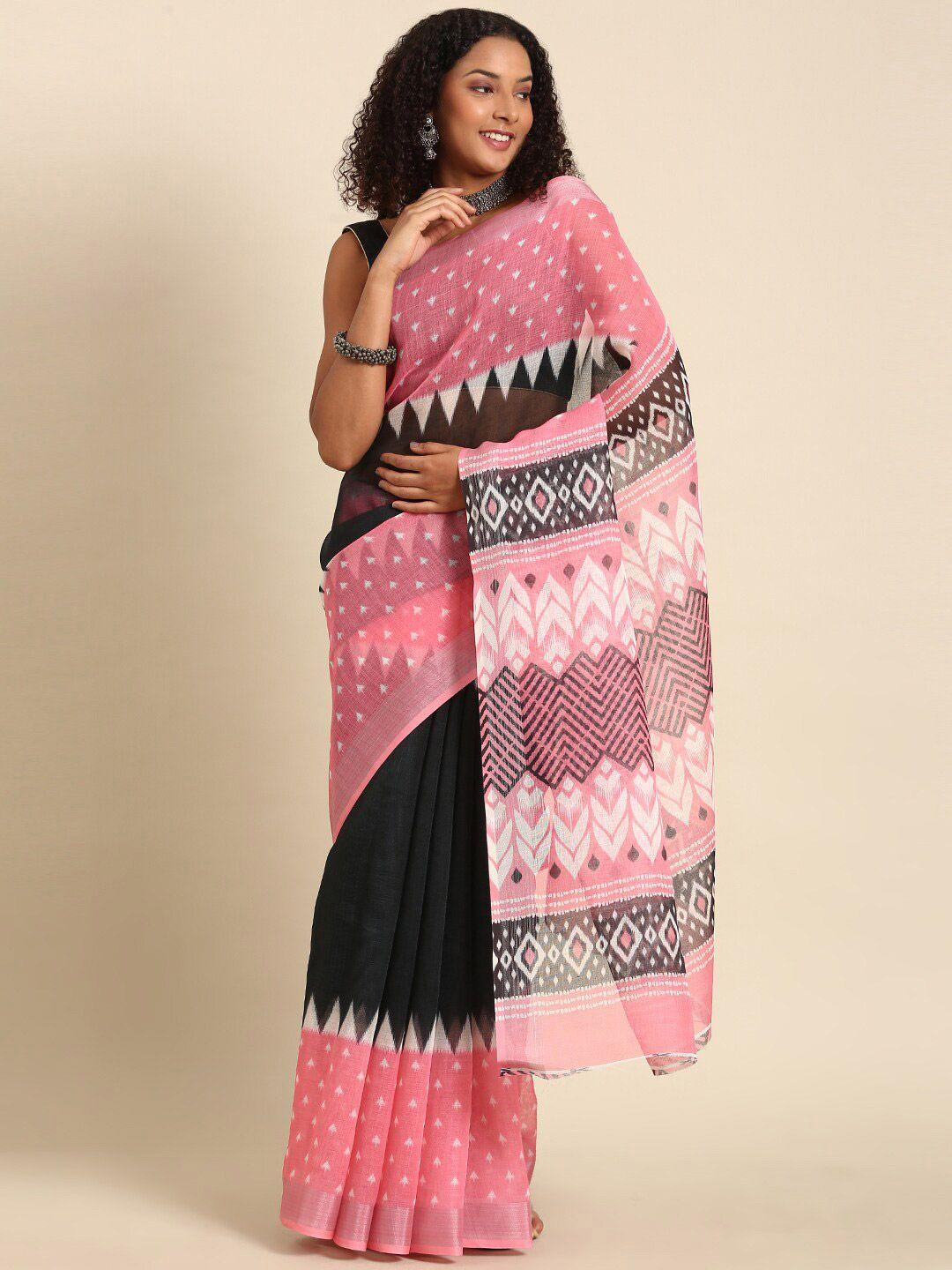 anouk ethnic motifs printed zari saree