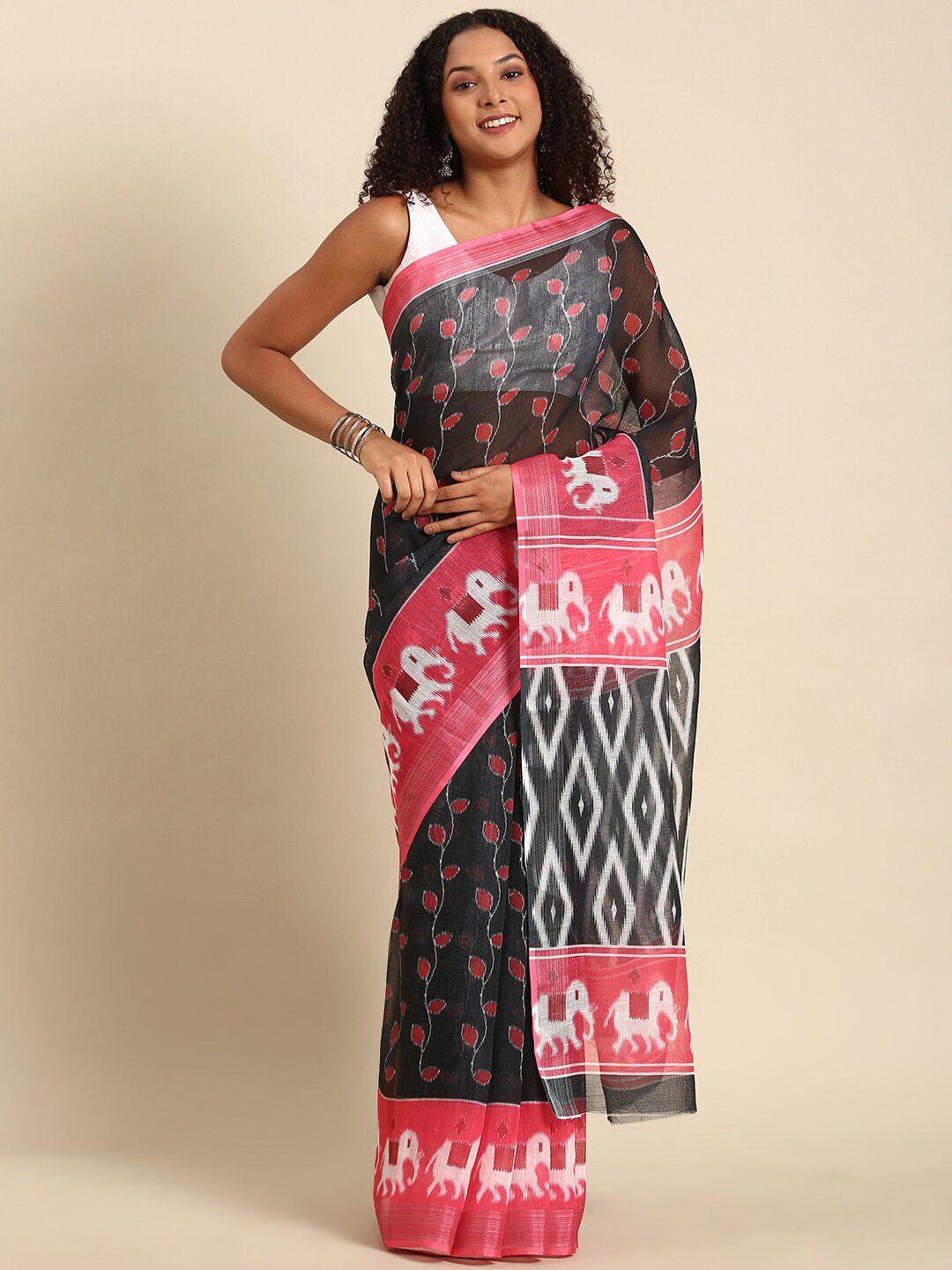 anouk ethnic motifs printed zari saree