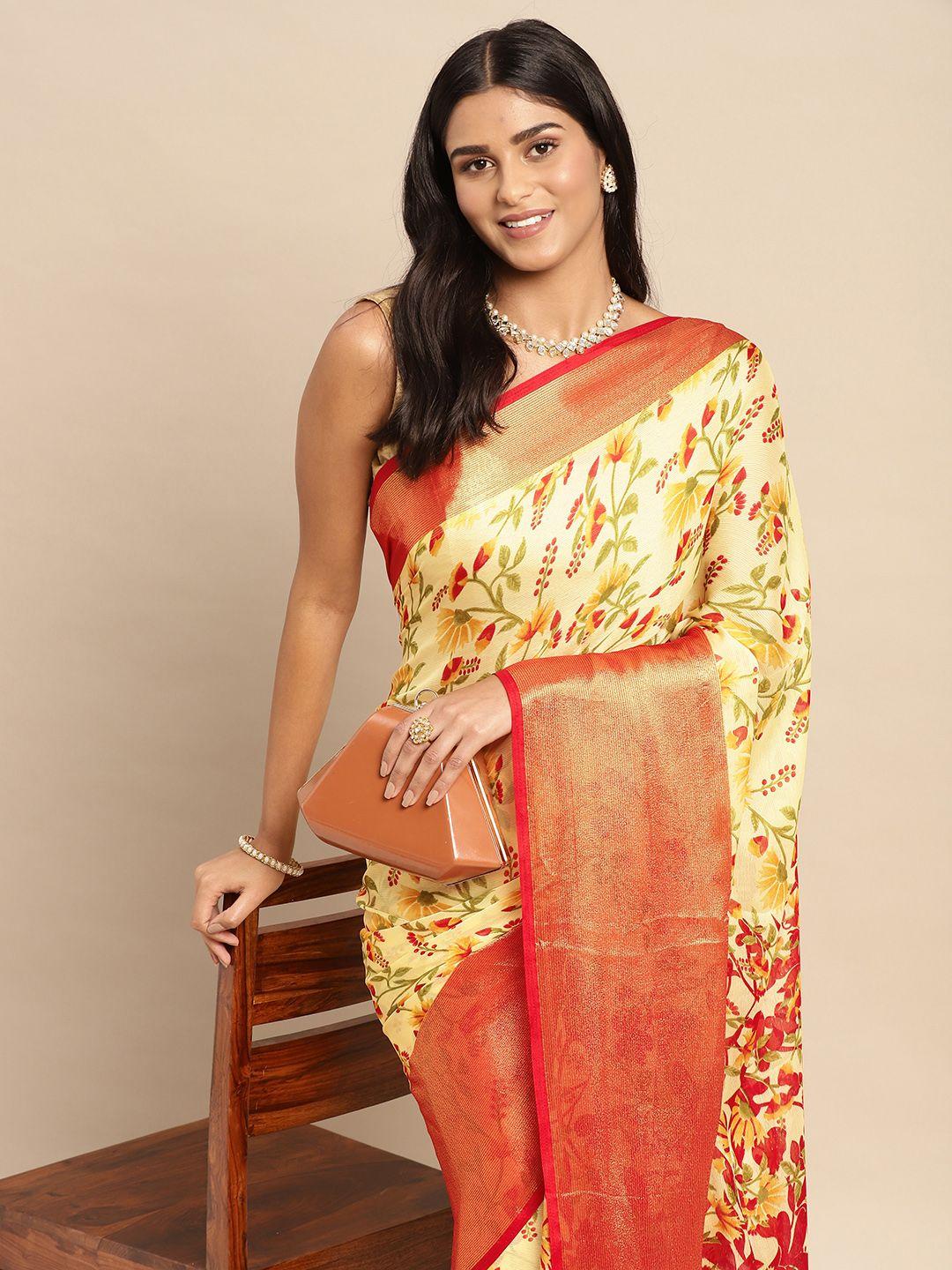 anouk ethnic motifs pure chiffon saree