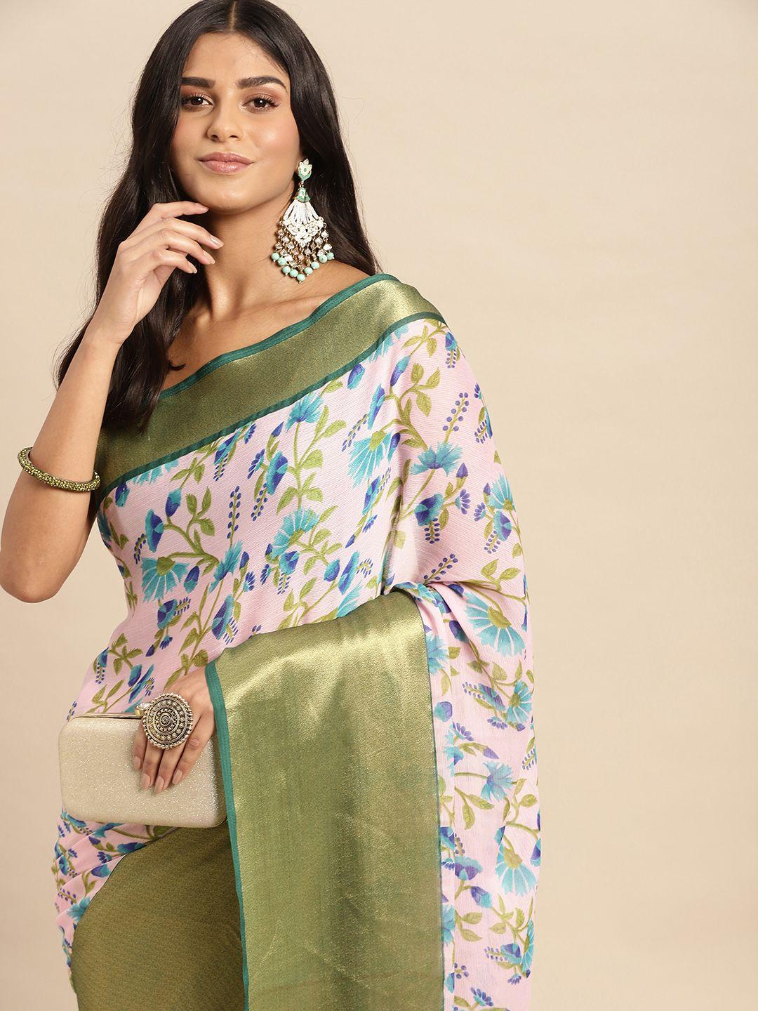 anouk ethnic motifs pure chiffon saree