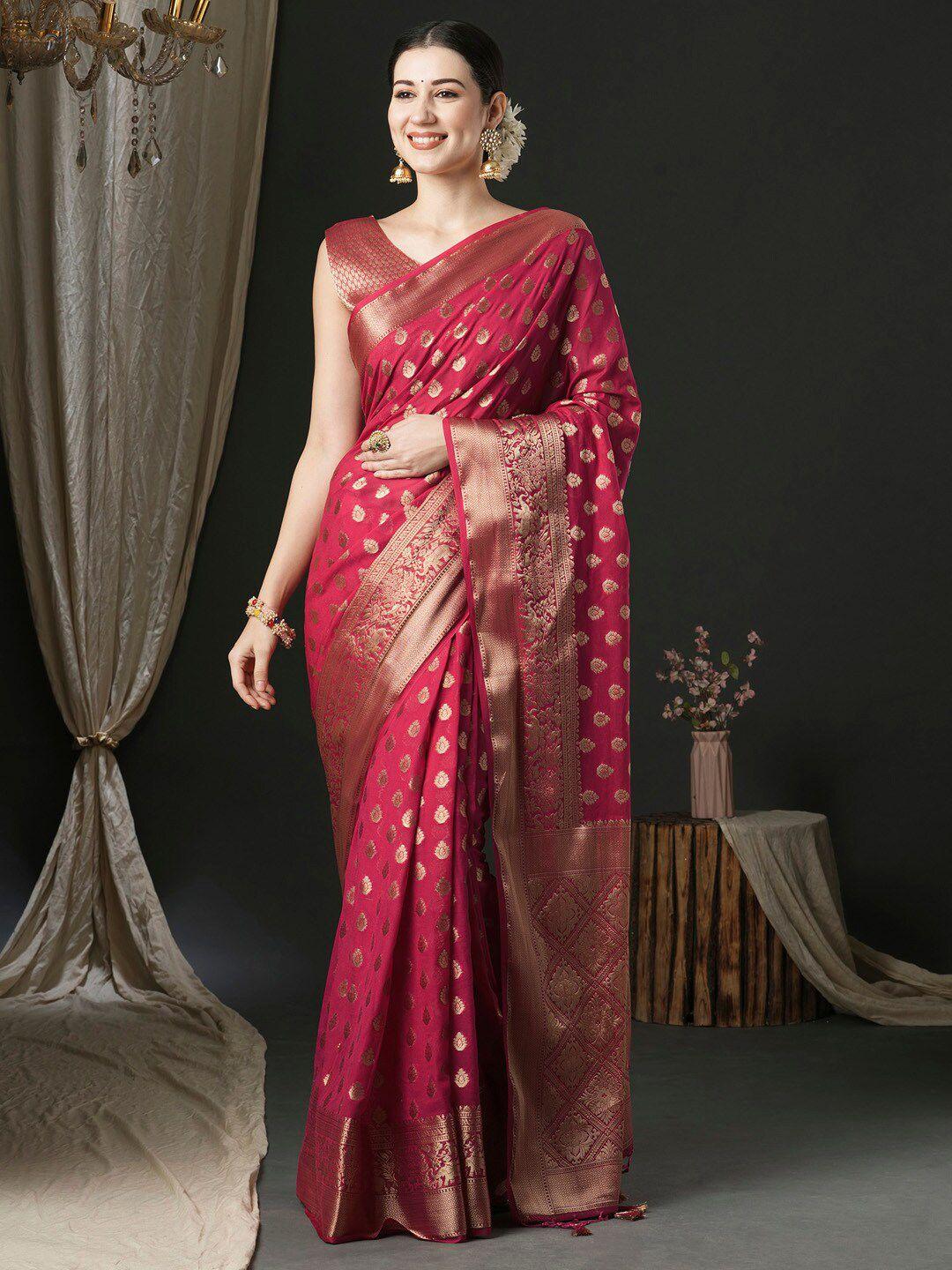 anouk ethnic motifs pure georgette kanjeevaram saree