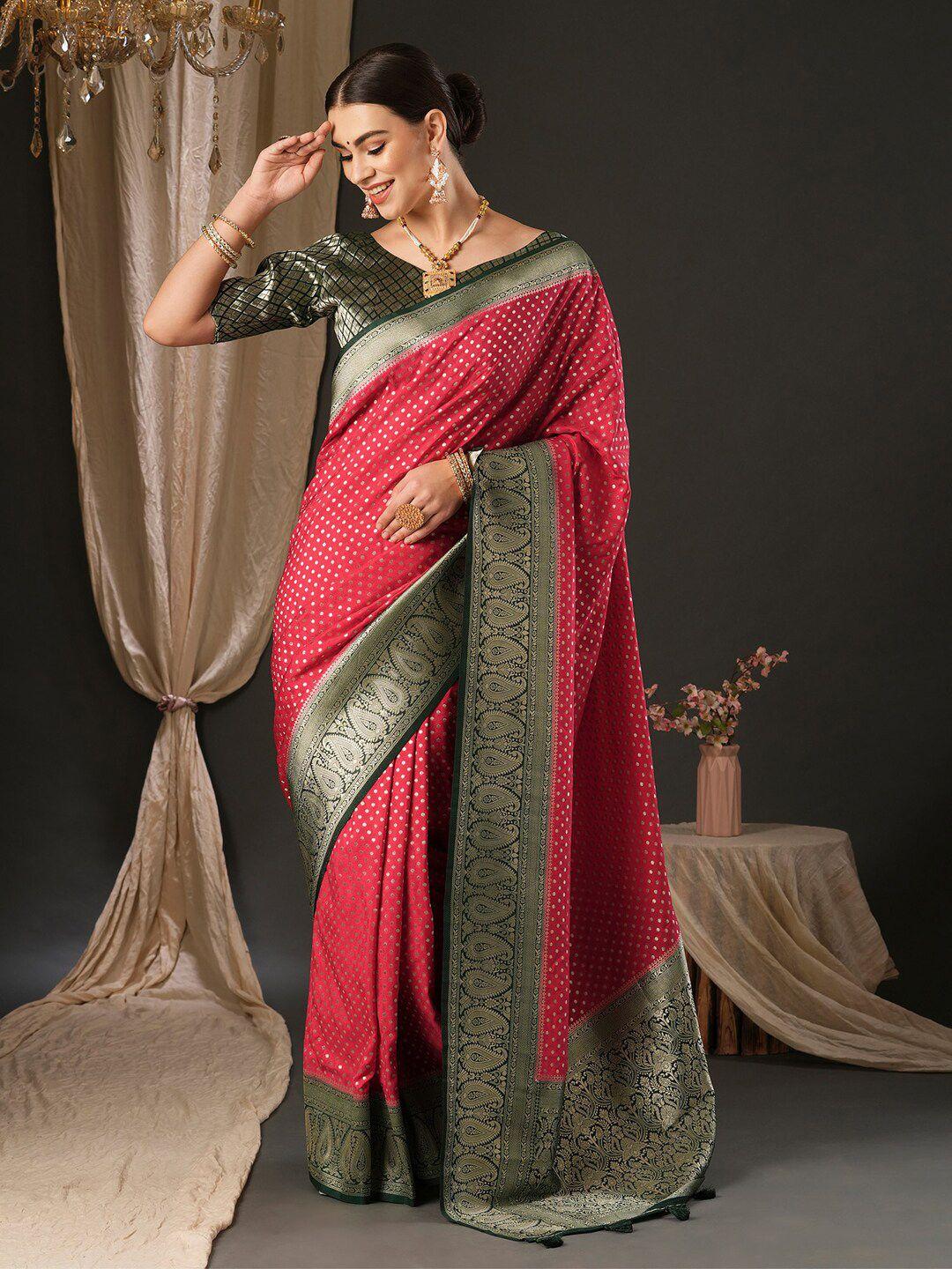 anouk ethnic motifs pure georgette woven design zari kanjeevaram saree