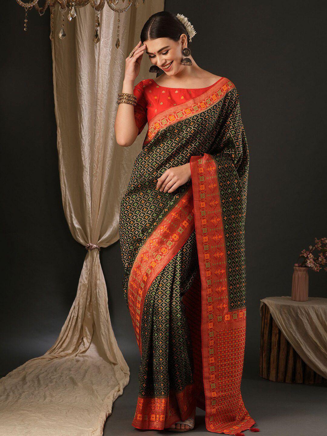 anouk ethnic motifs silk designer banarasi saree