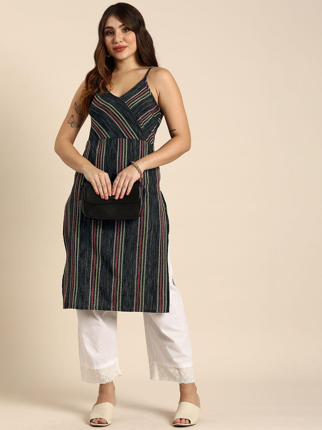 anouk ethnic motifs sleeveless kurta