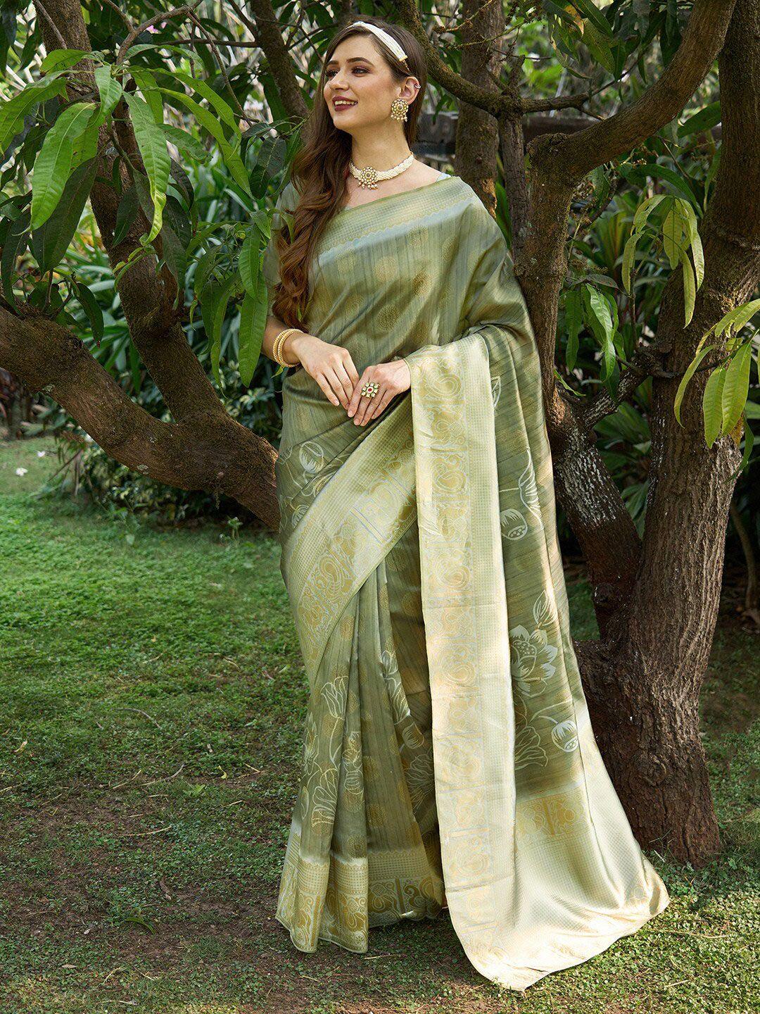 anouk ethnic motifs woven design silk cotton saree