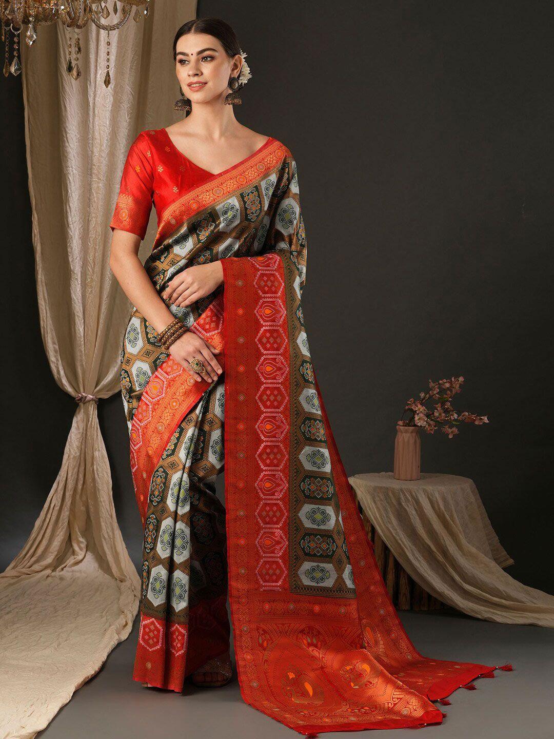 anouk ethnic motifs woven design traditional wear banarasi saree