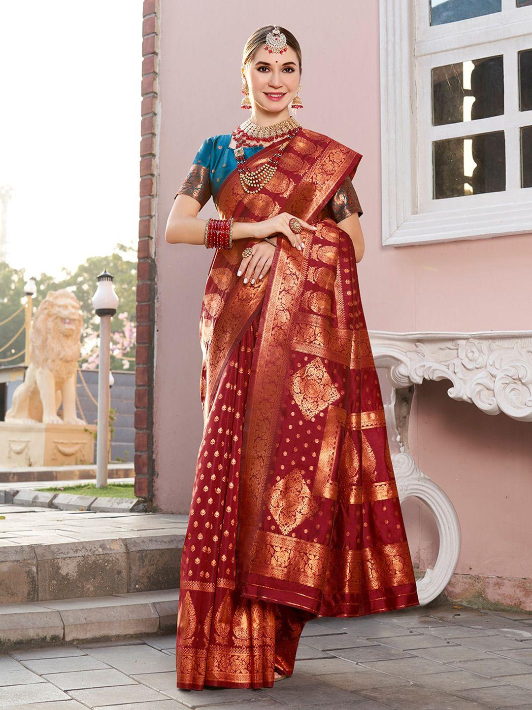 anouk ethnic motifs woven design zari banarasi saree