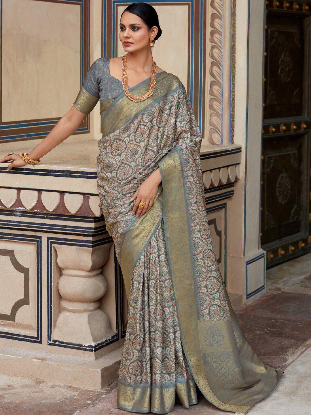 anouk ethnic motifs woven design zari designer sungudi saree