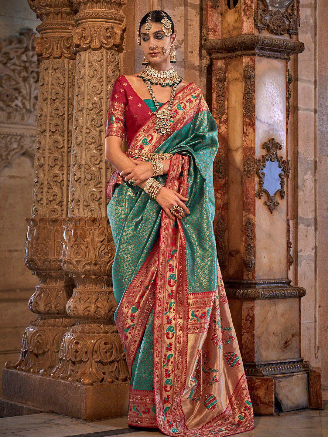 anouk ethnic motifs woven design zari detail banarasi saree