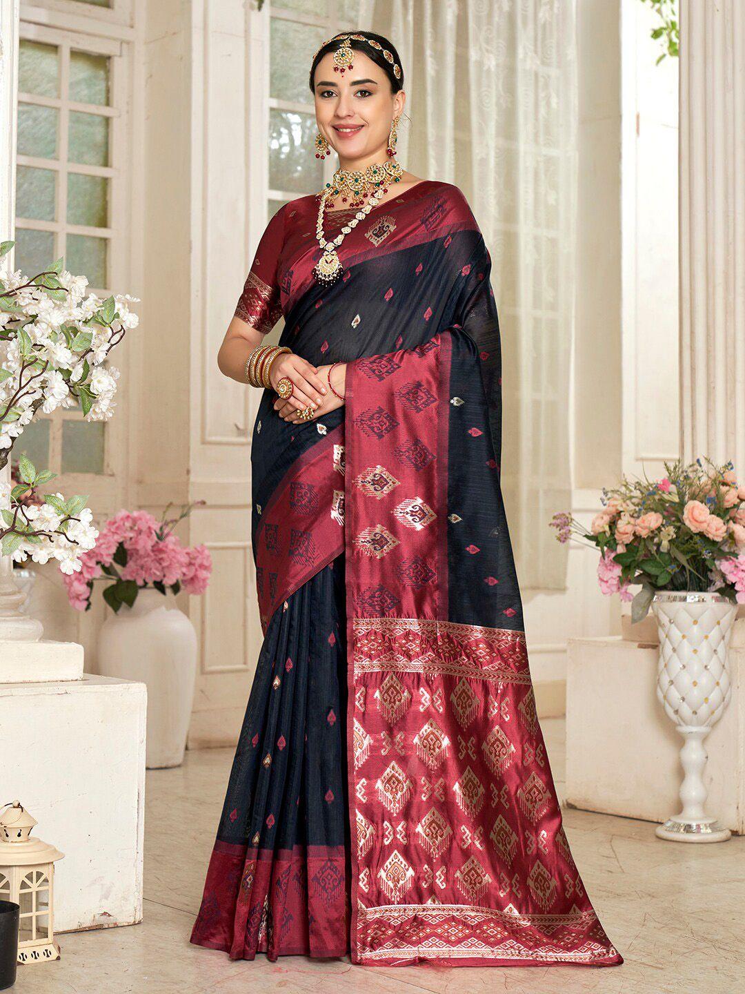 anouk ethnic motifs woven design zari detail saree