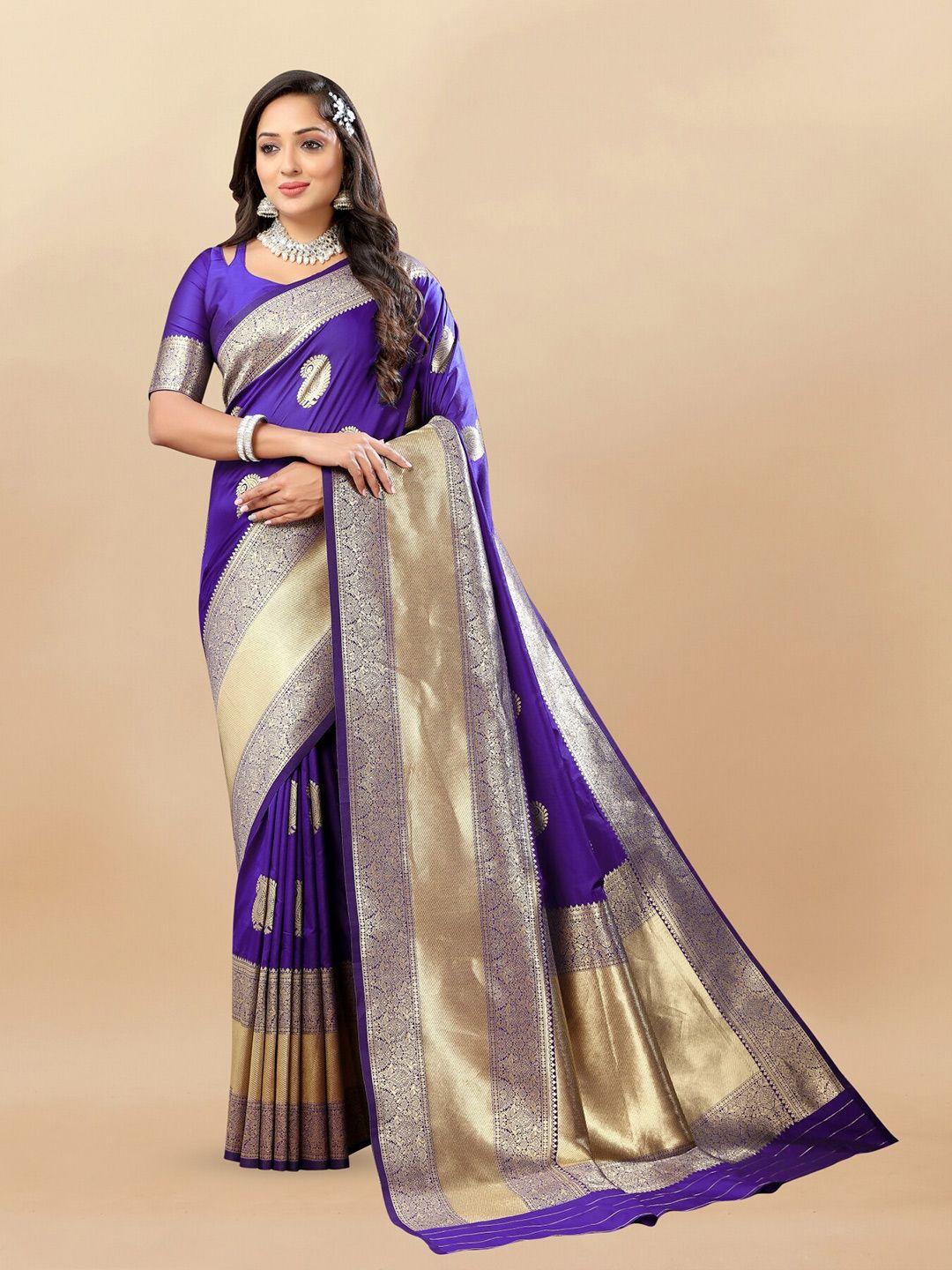 anouk ethnic motifs woven design zari pure silk saree