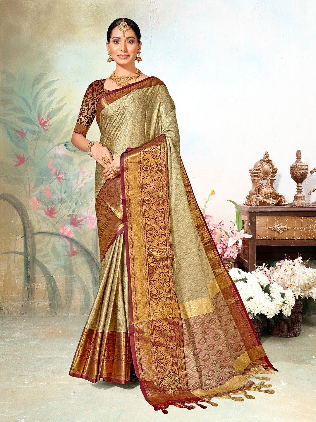 anouk ethnic motifs woven design zari saree