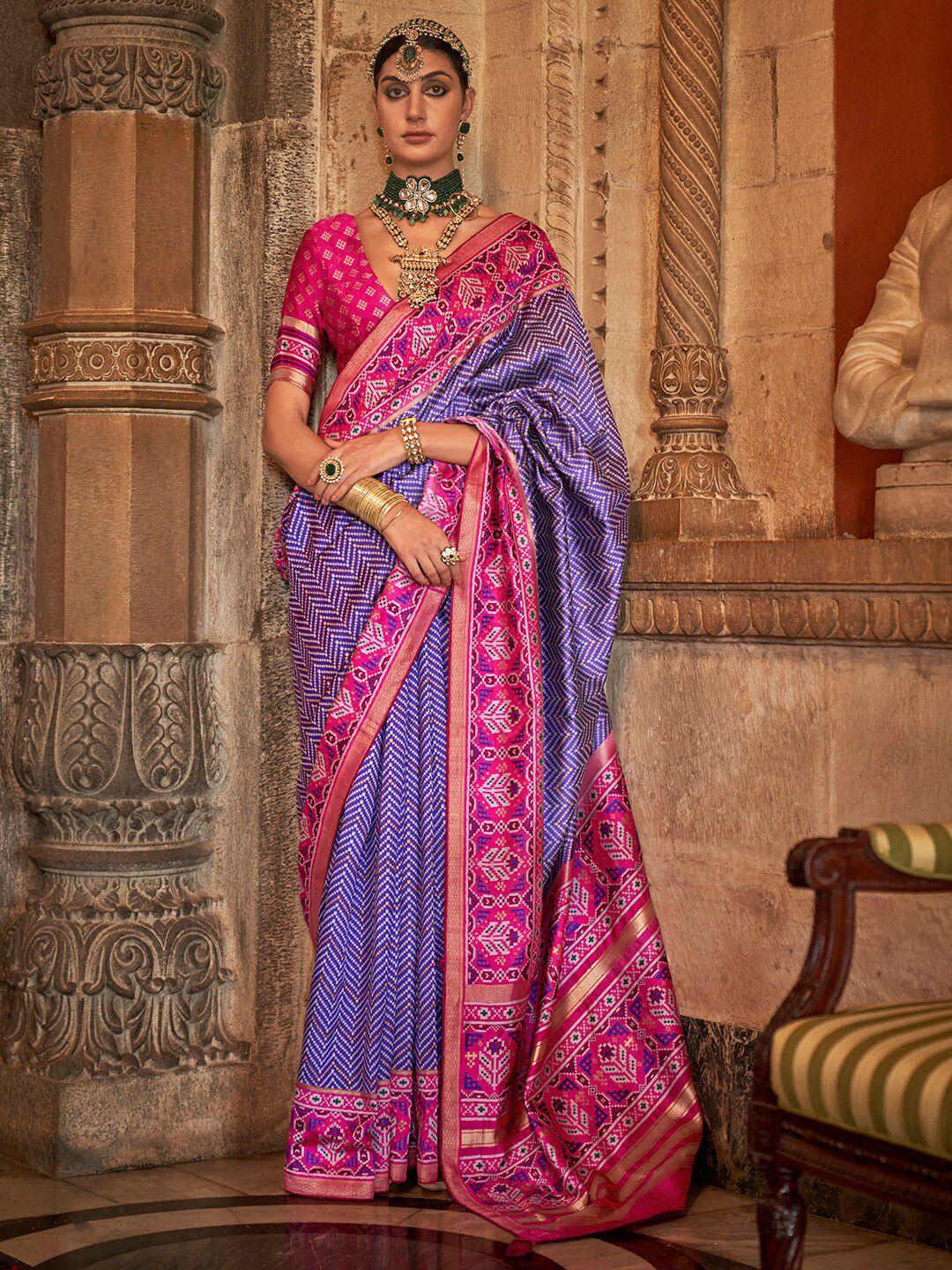 anouk ethnic motifs woven design zari saree