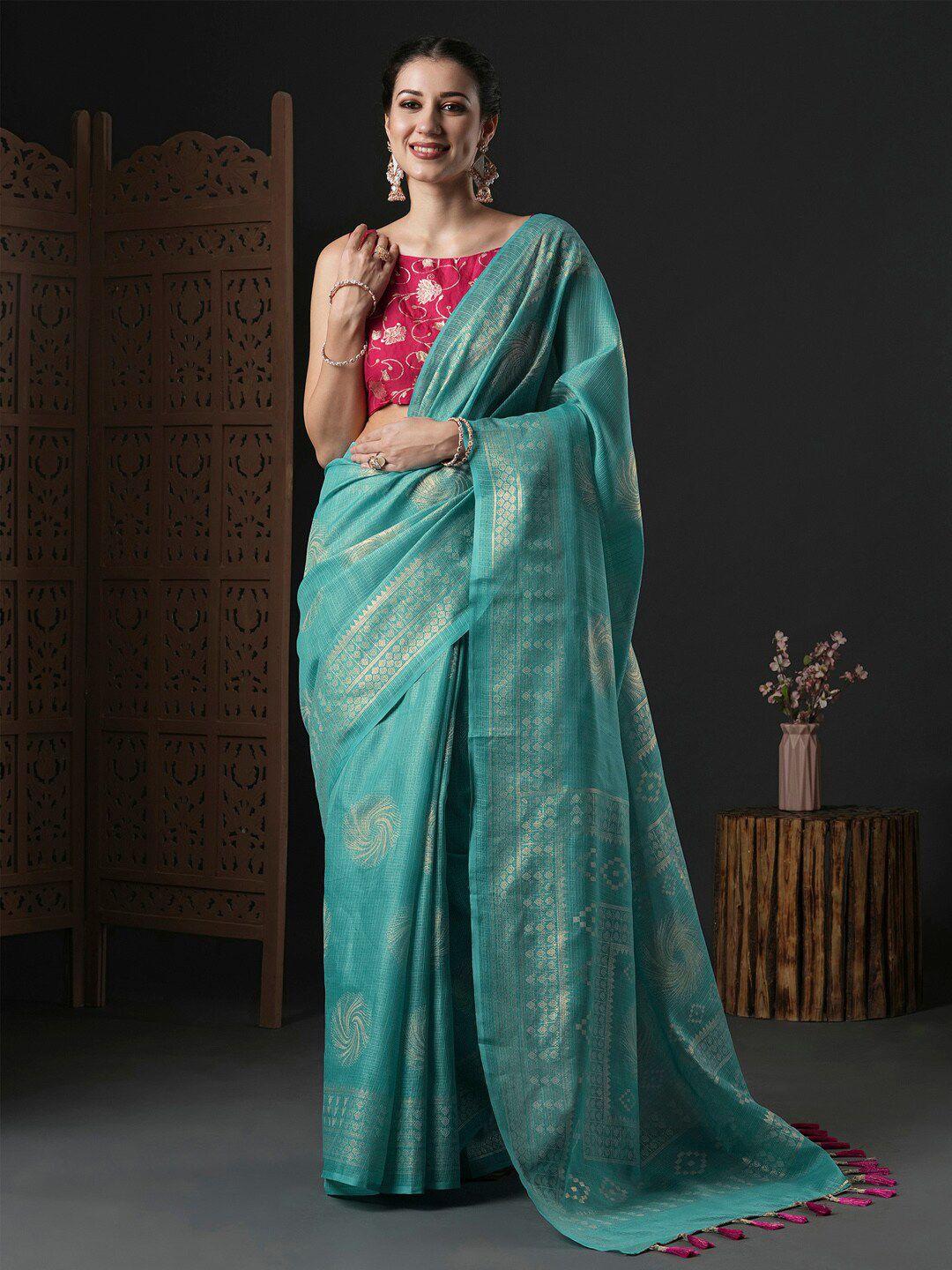 anouk ethnic motifs woven design zari saree