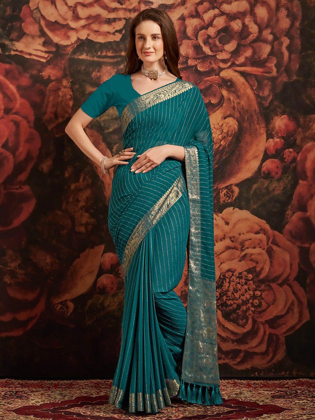 anouk ethnic motifs zari pure georgette banarasi saree