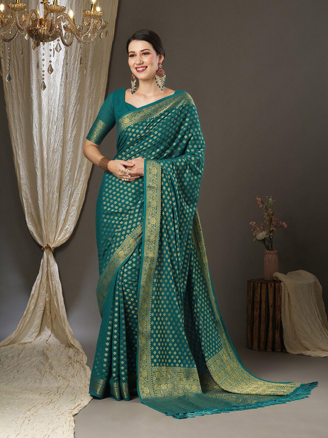 anouk ethnic motifs zari pure georgette kanjeevaram saree