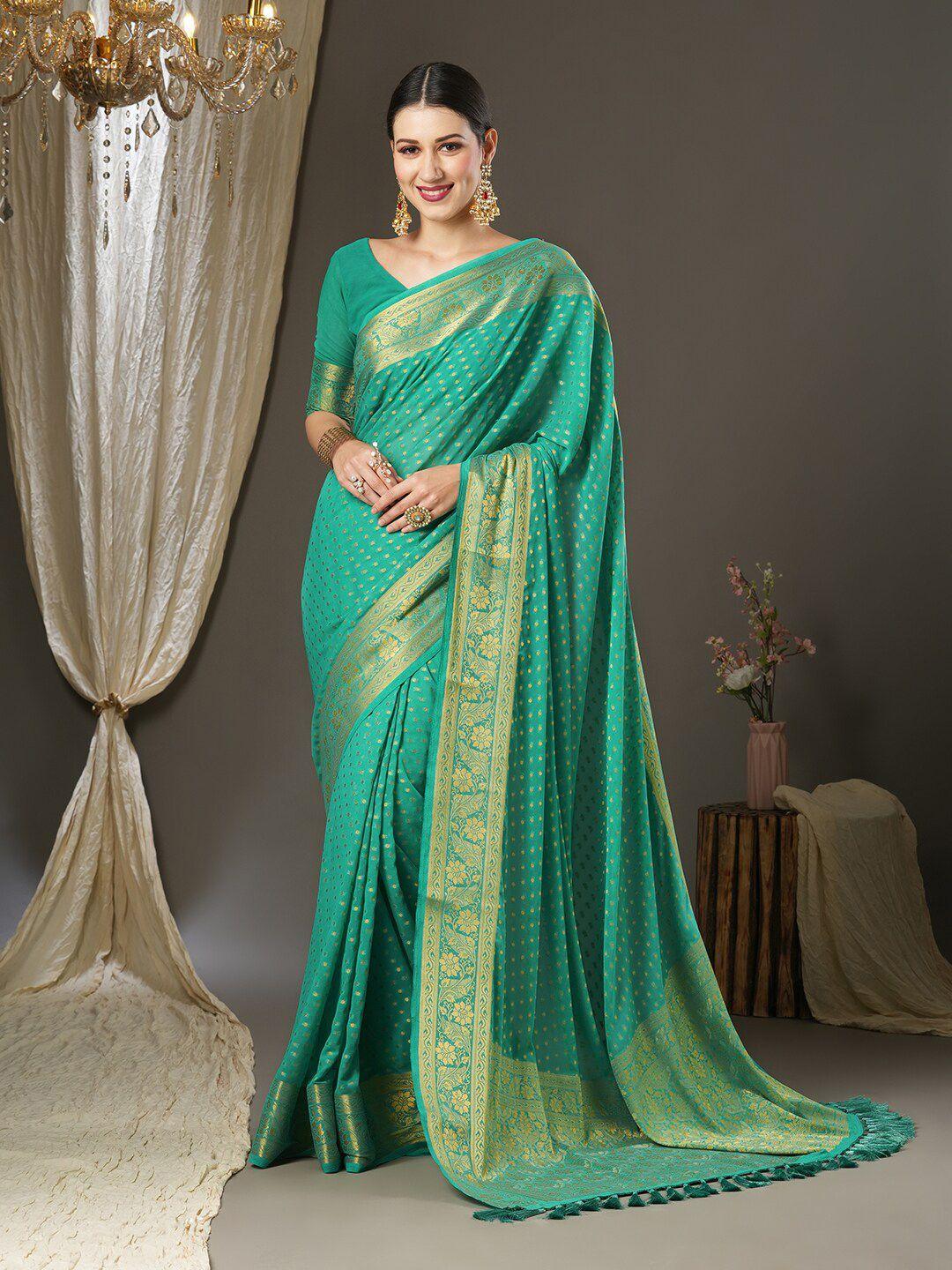 anouk ethnic motifs zari pure georgette kanjeevaram saree