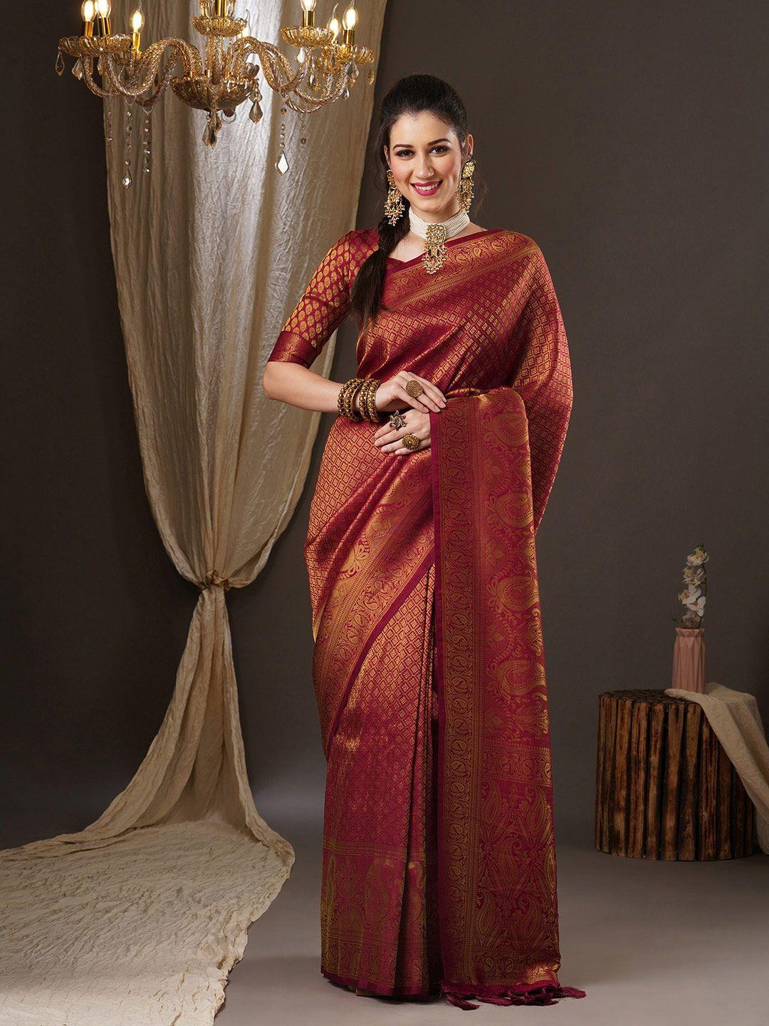 anouk ethnic motifs zari pure georgette kanjeevaram saree