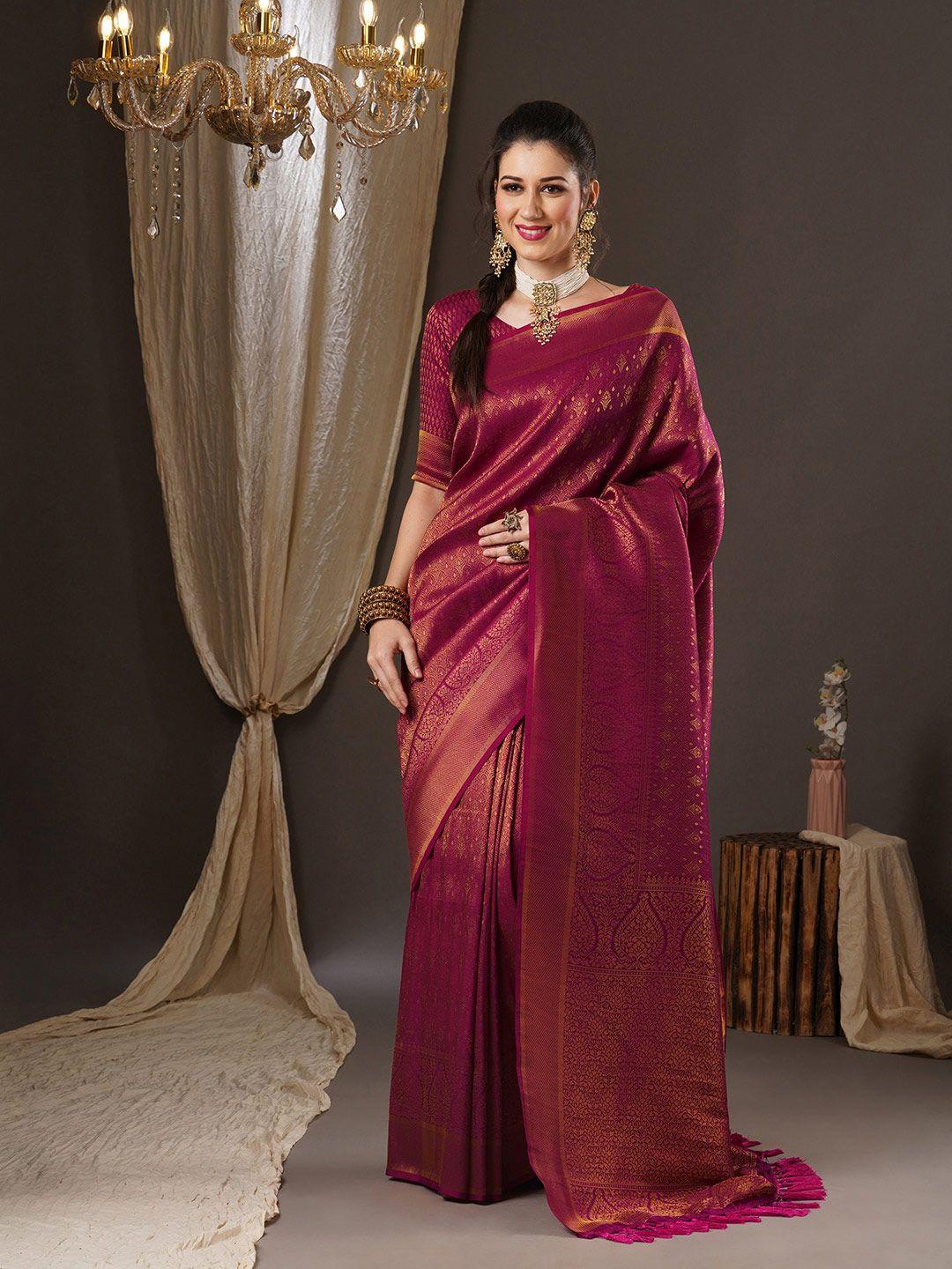 anouk ethnic motifs zari pure georgette kanjeevaram saree