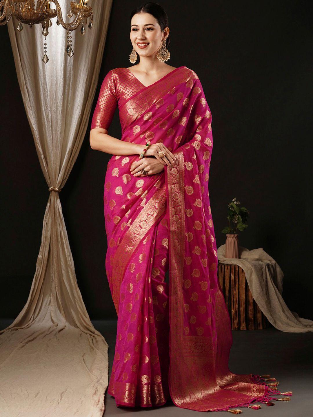 anouk ethnic motifs zari pure georgette kanjeevaram saree