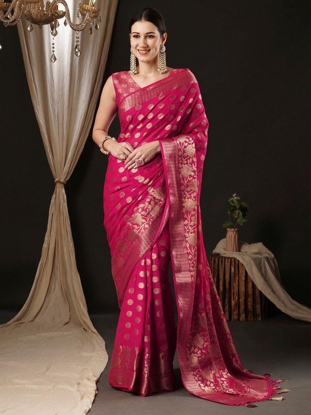 anouk ethnic motifs zari pure georgette kanjeevaram saree