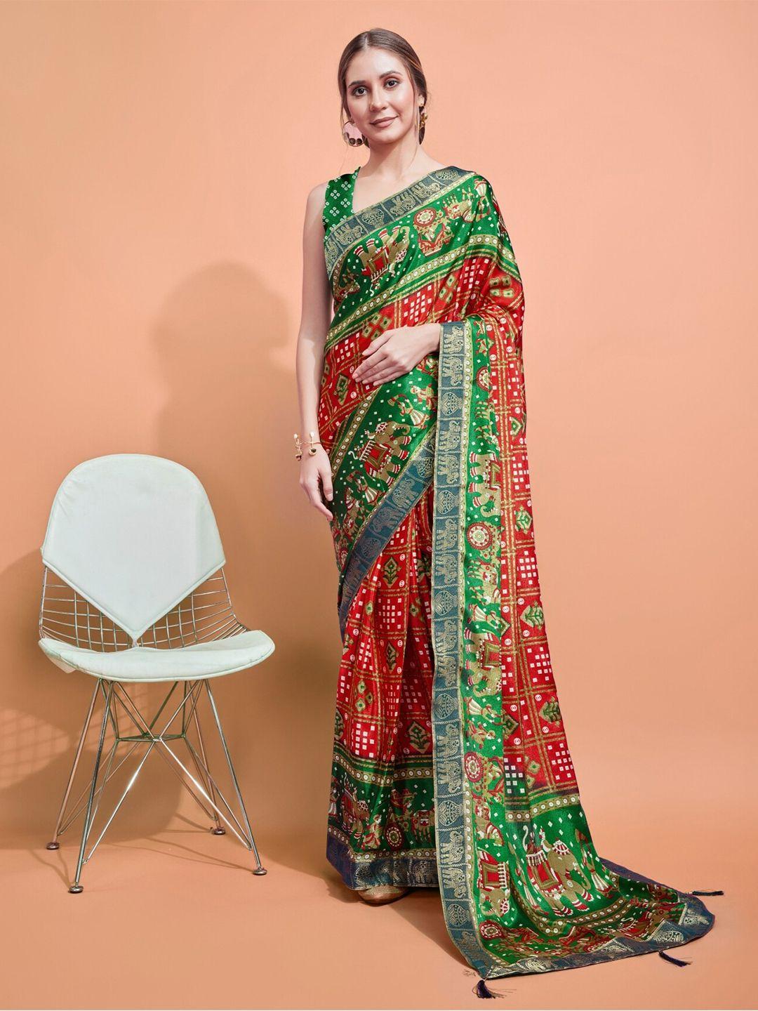 anouk ethnic motifs zari pure silk saree