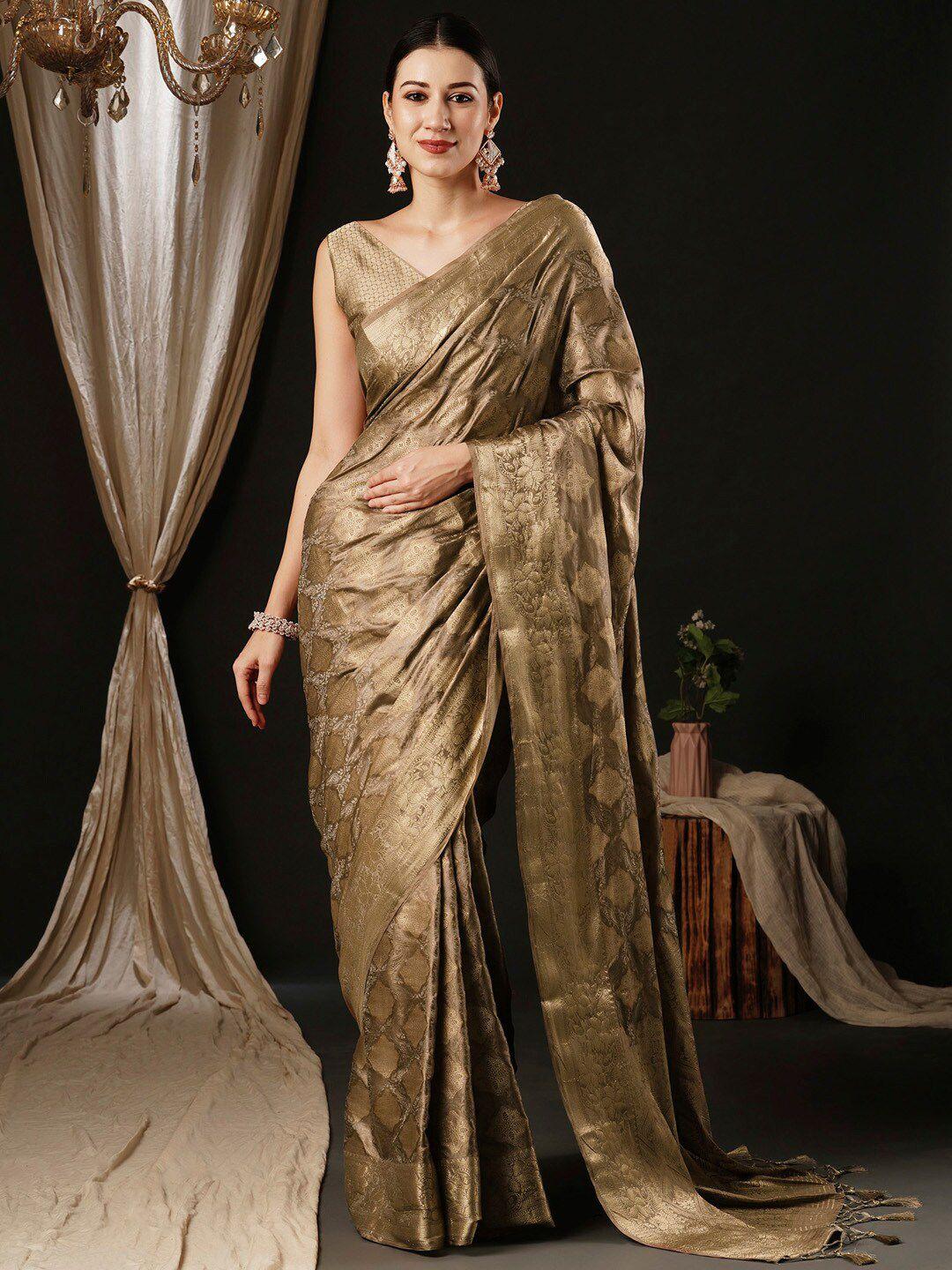 anouk ethnic motifs zari satin banarasi saree