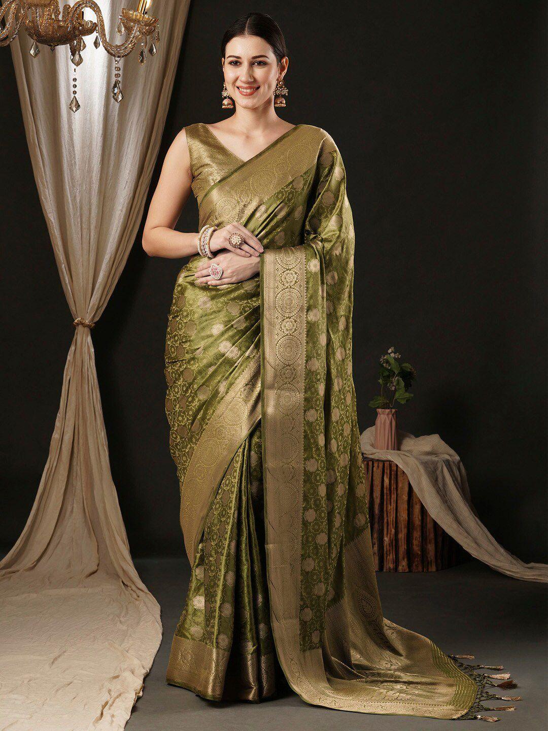 anouk ethnic motifs zari satin banarasi saree