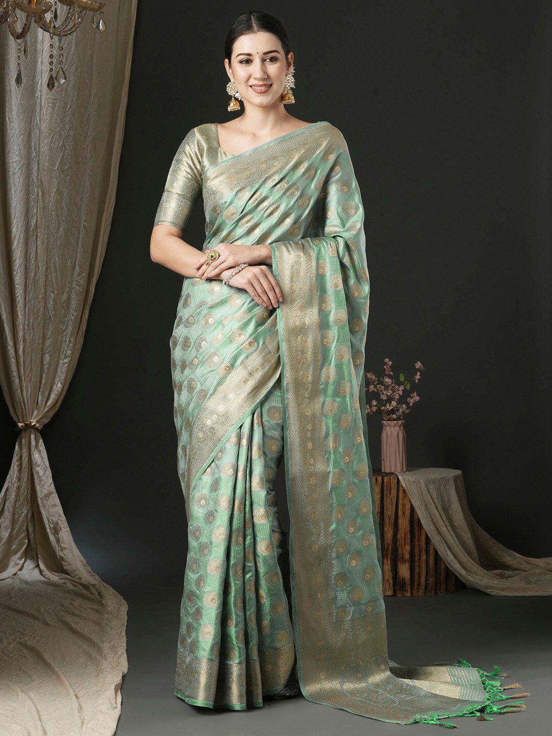 anouk ethnic motifs zari satin banarasi saree