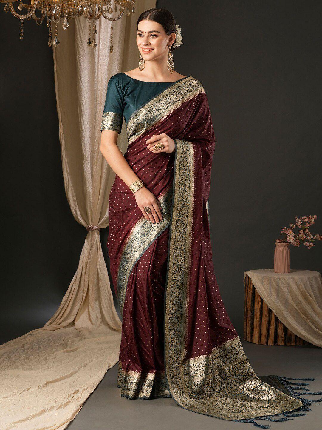 anouk ethnic motifs zari woven design banarasi saree