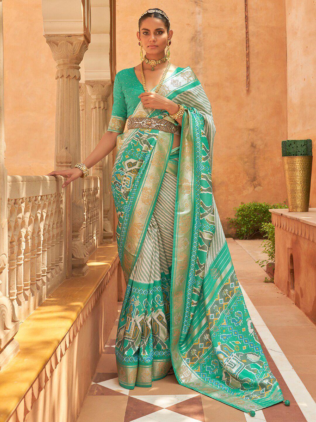 anouk ethnic printed patola saree