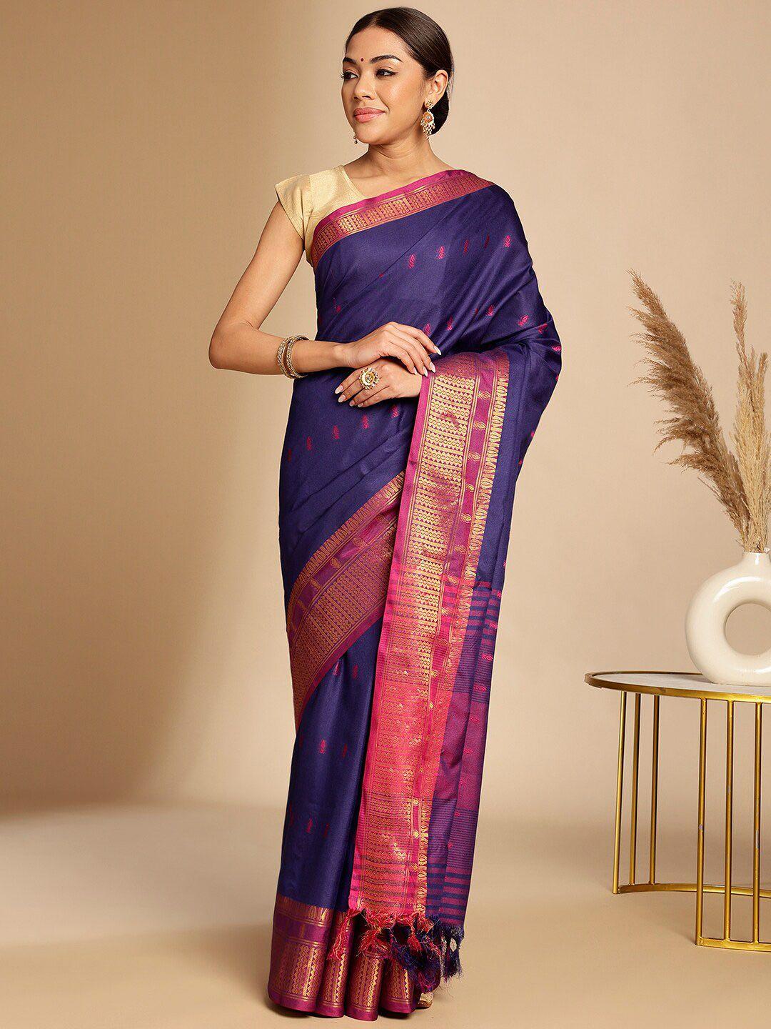 anouk ethnic woven design zari art silk banarasi saree