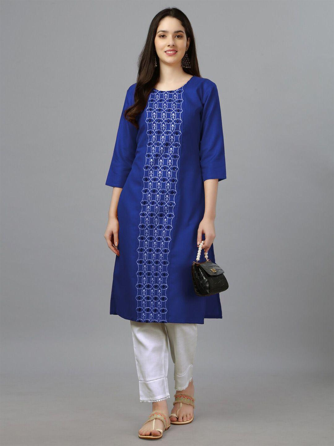 anouk floral embroidered sequinned kurta