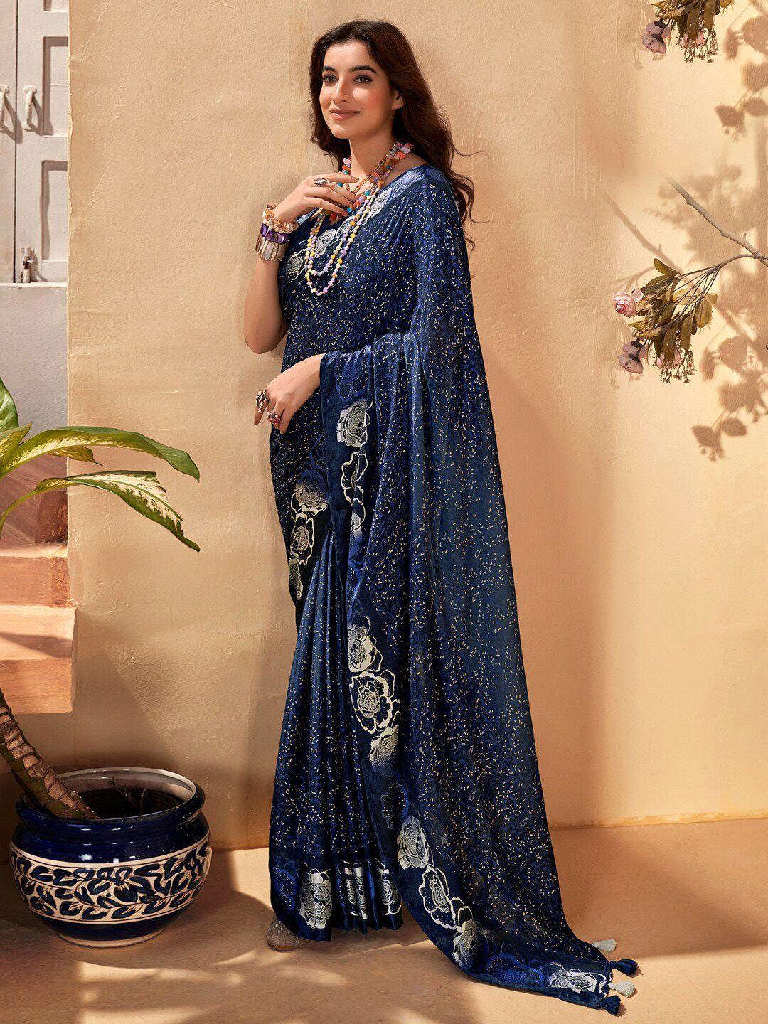 anouk floral printed bagh saree