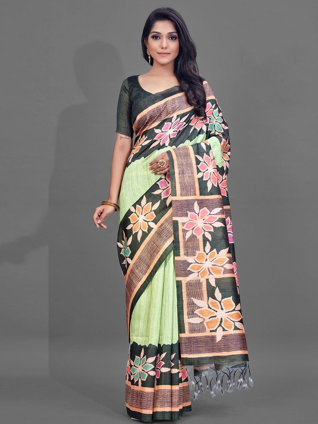 anouk floral printed baluchari saree