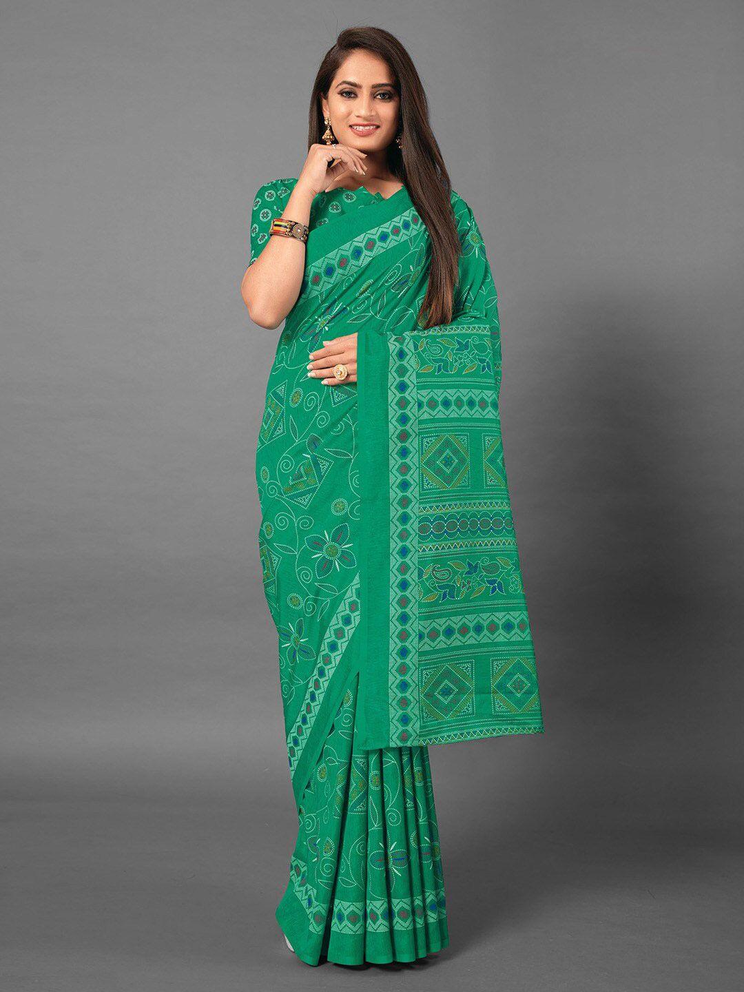 anouk floral printed baluchari saree