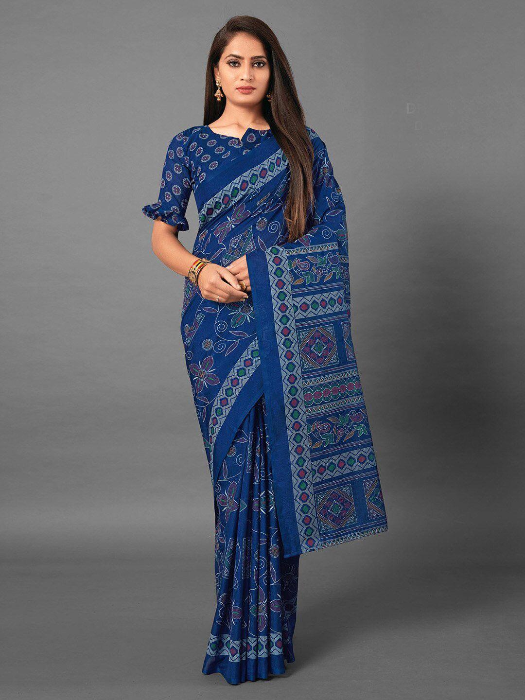 anouk floral printed baluchari saree