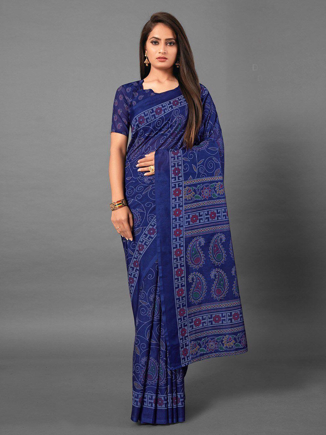 anouk floral printed baluchari saree