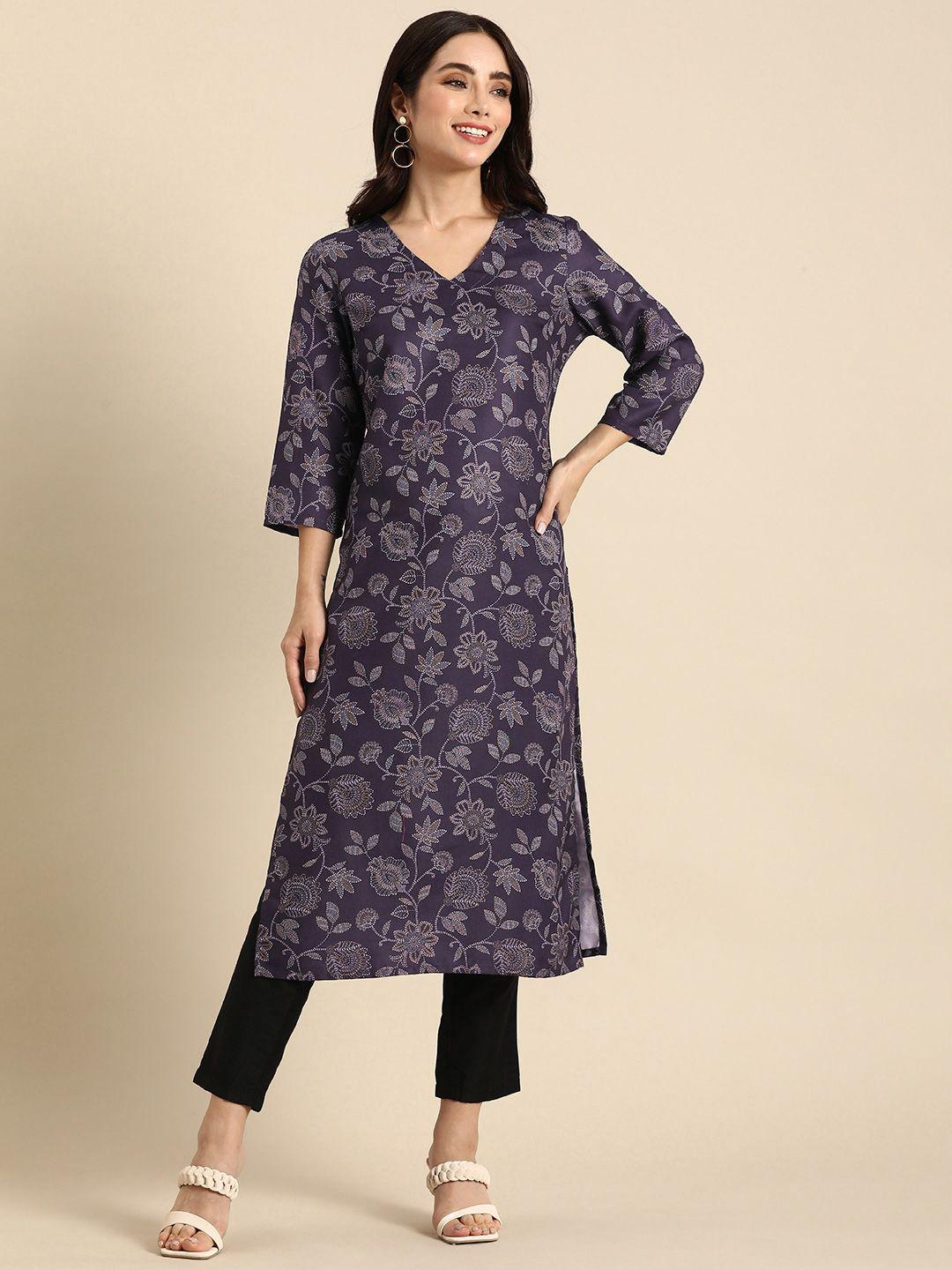 anouk floral printed kurta